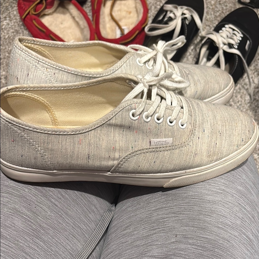 Vans Women's Cream Canvas Sneakers